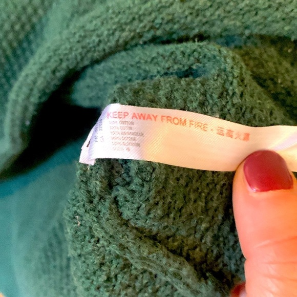 Free People FP Beach Hailee Sweater in Green Women’s size Large - Picture 7 of 7